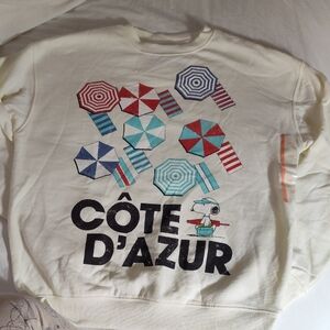 Côte d'Azur Kids Cream Graphic Sweatshirt
